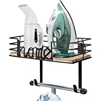 TJ.MOREE Percha para tabla de planchar – Soporte para plancha y tabla de planchar- soporte de pared de metal con gran…